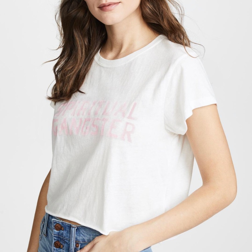 Spiritual Gangster Varsity Crop Tee